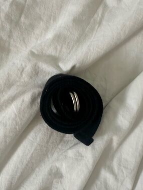 Black D-Ring Fabric Belt